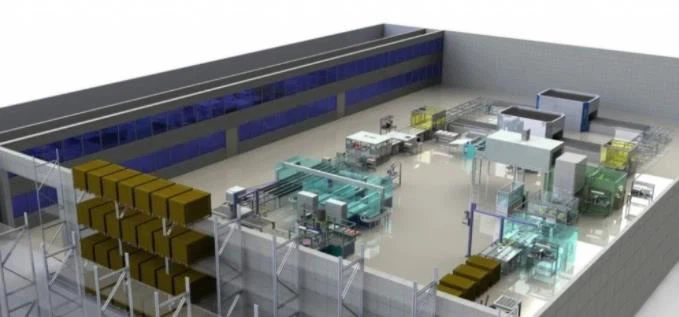 Solar module production plant
